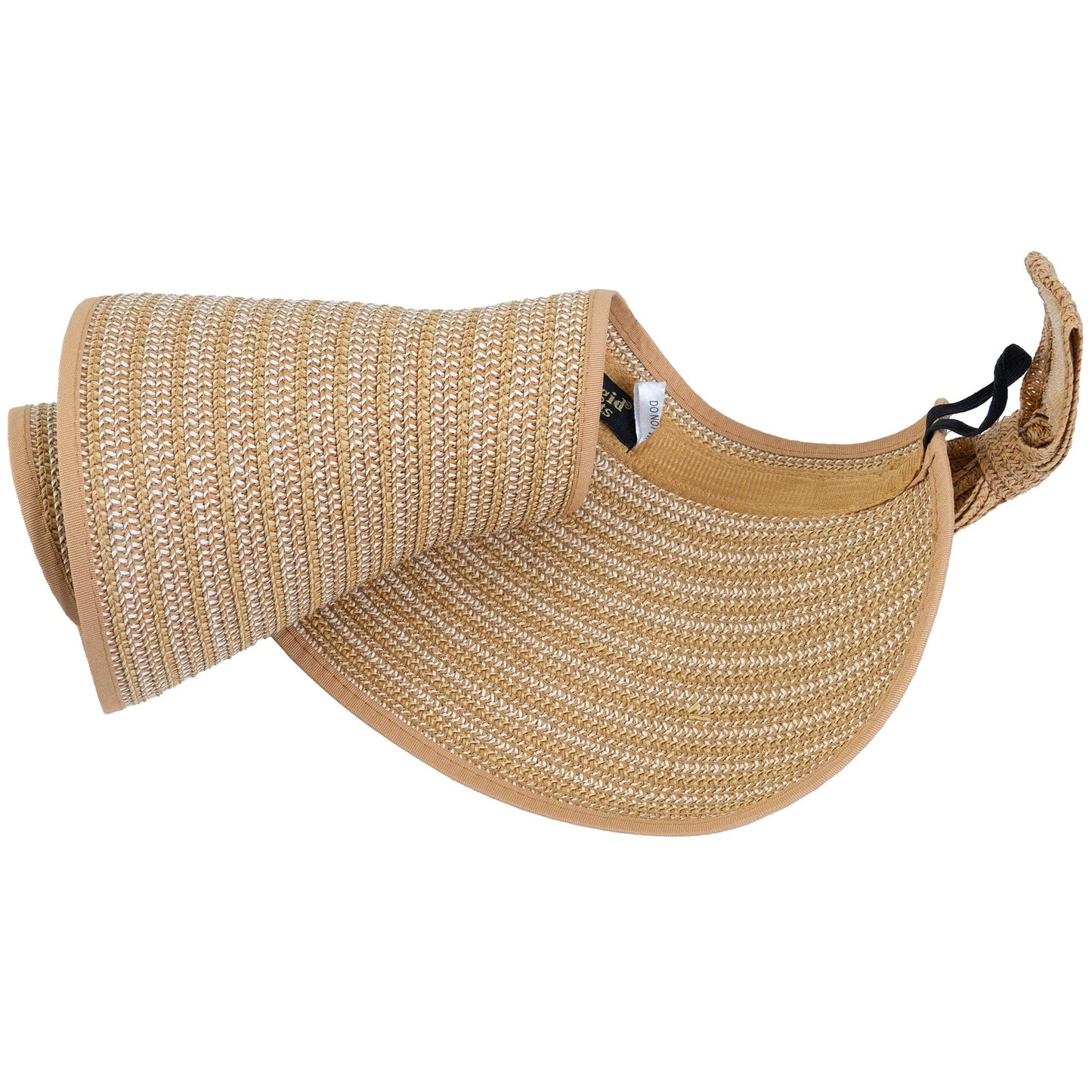 Magid Two Tone Straw Fold Up Roll Up Visor
