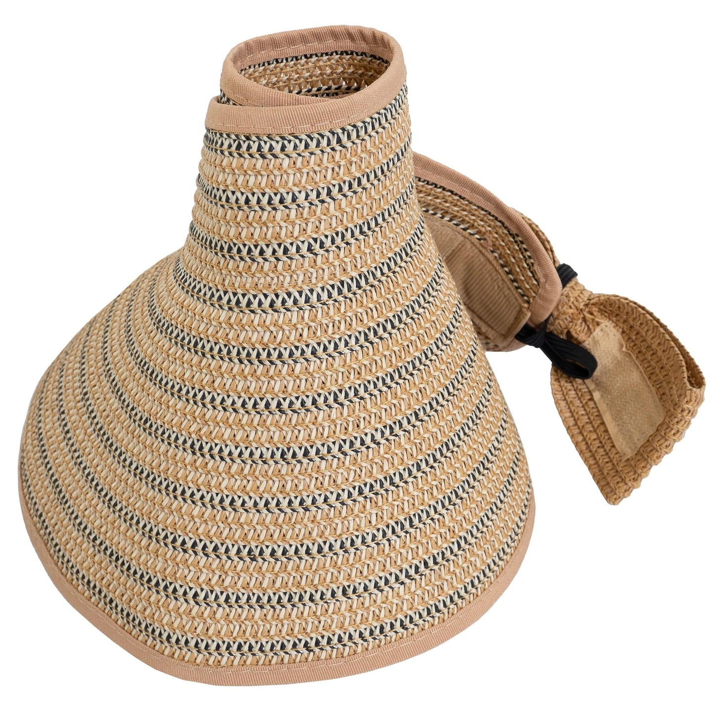 Magid Two Tone Straw Fold Up Roll Up Visor
