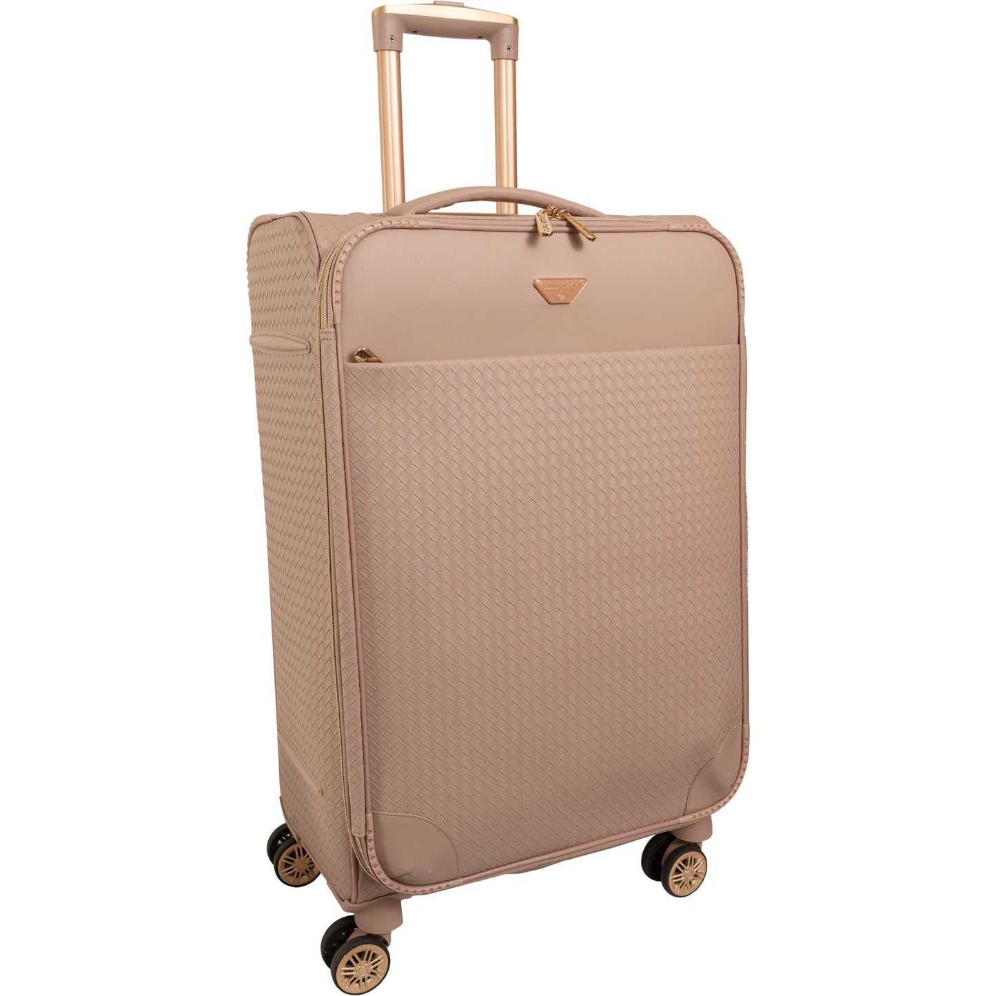 Ellen Tracy 3 PC Soft Sided Woven Faux Leather Luggage Set – 21", 29", 32" Expandable 8-Wheel Spinners
