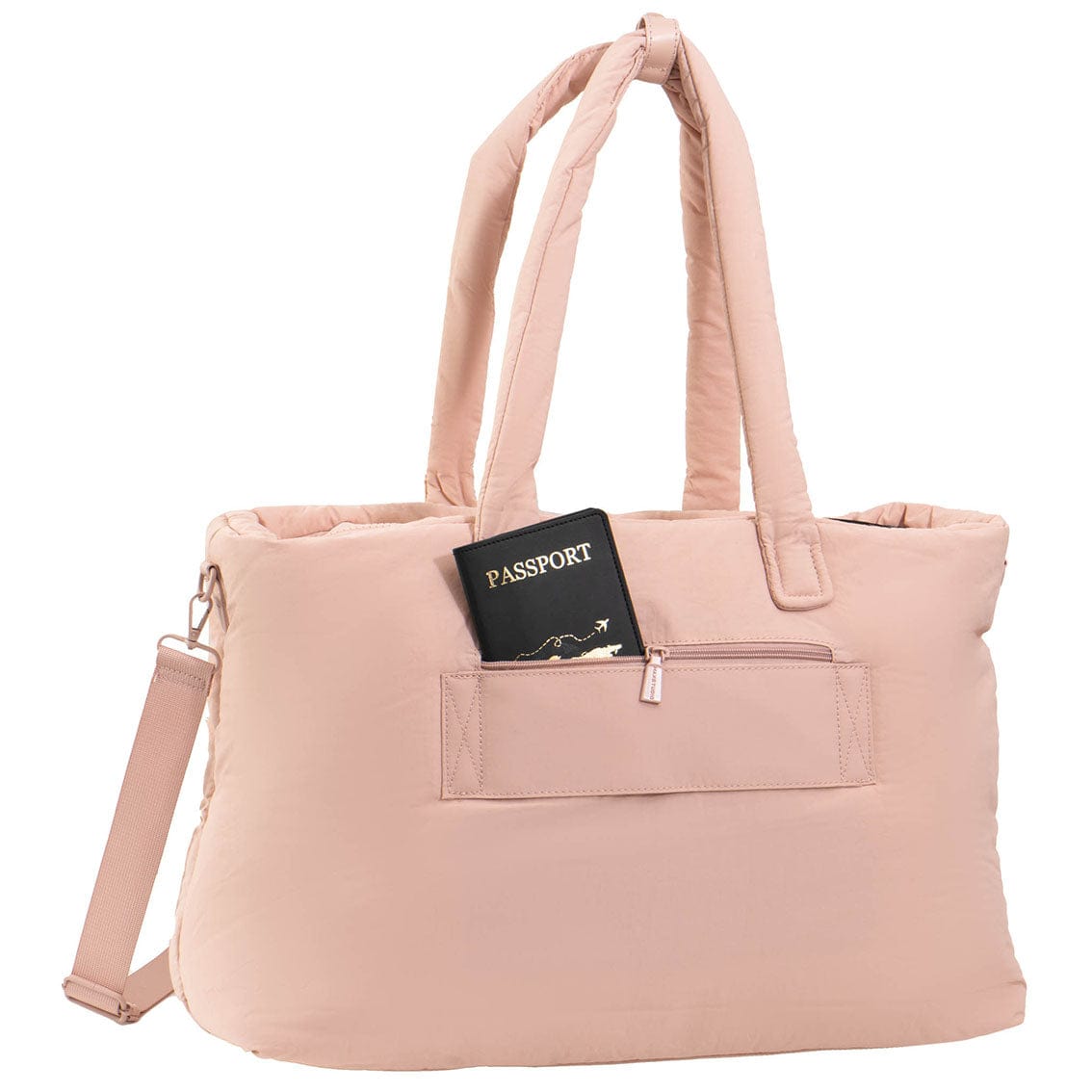 Max Studio Matte Puffer Nylon East West Tote