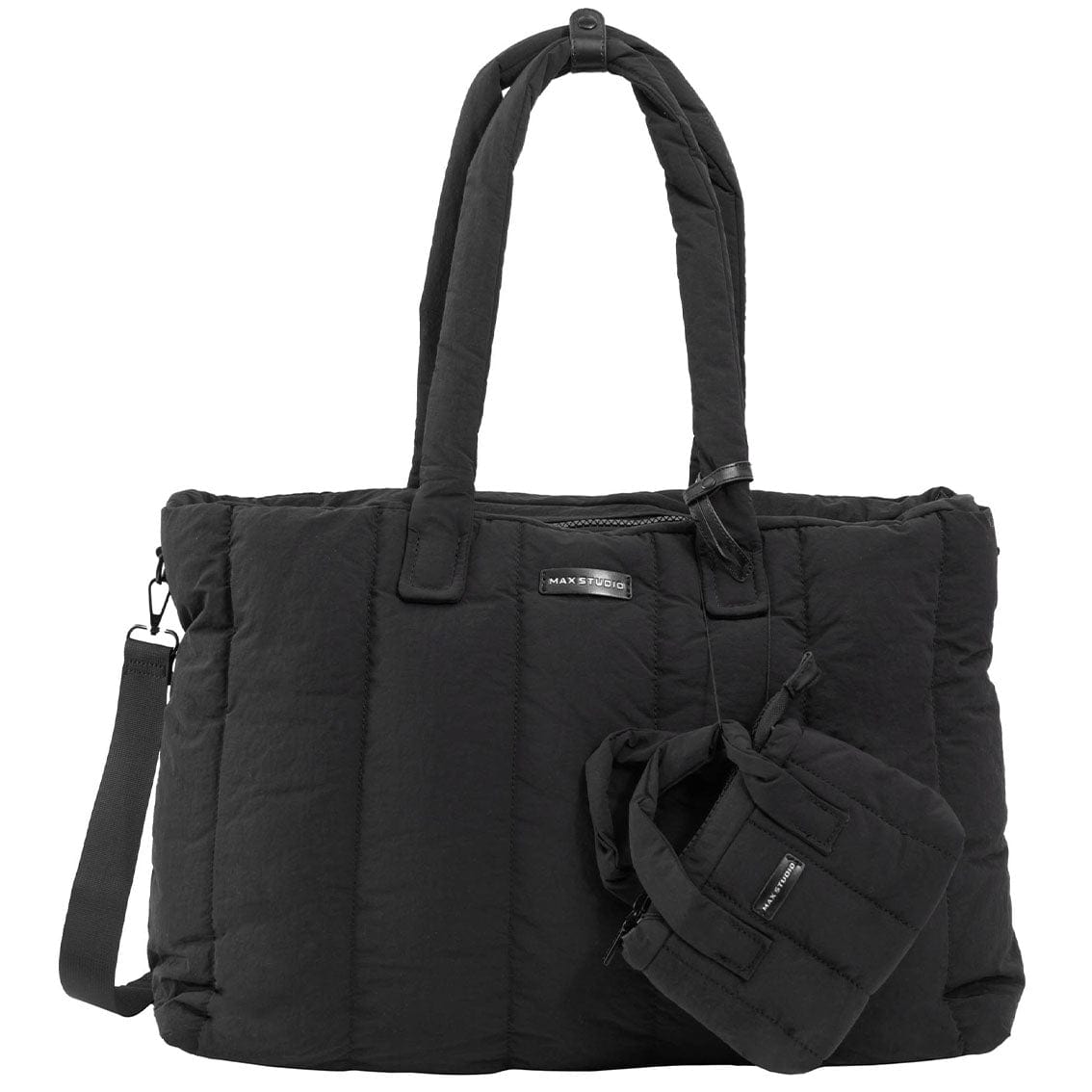 Max Studio Matte Puffer Nylon East West Tote