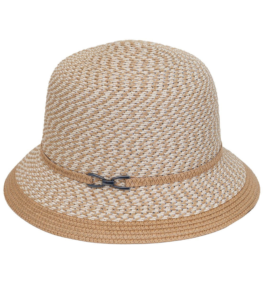 Magid Two Tone Metal Accent Straw Bucket Sun Hat