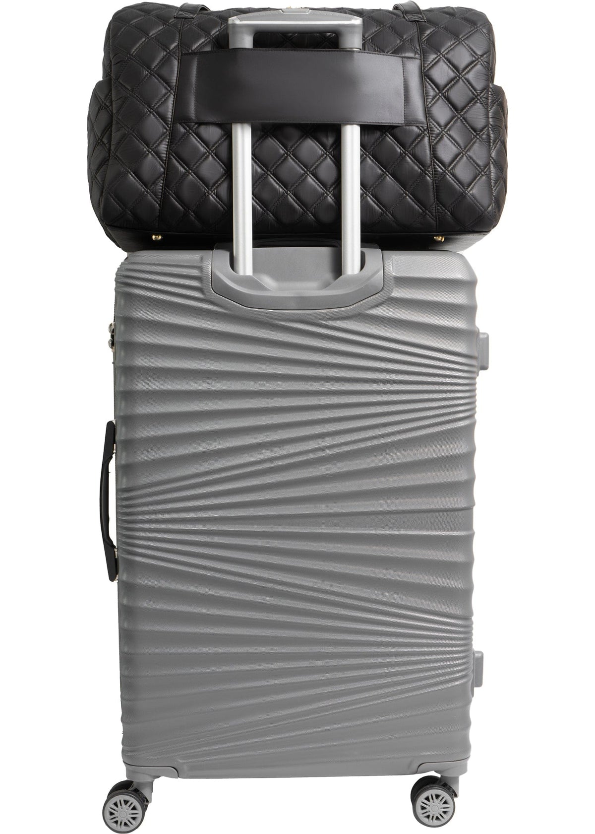 Joan & David The Sloane Diamond Quilted Weekender Duffle Bag