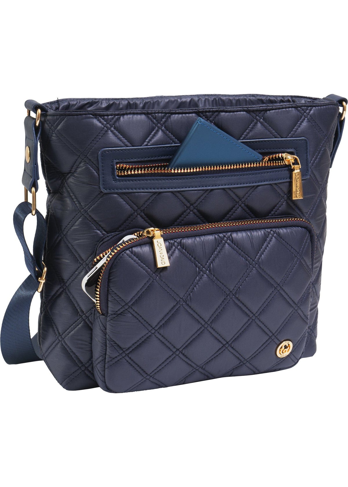 Joan & David The Alina Diamond Quilted Crossbody Bag