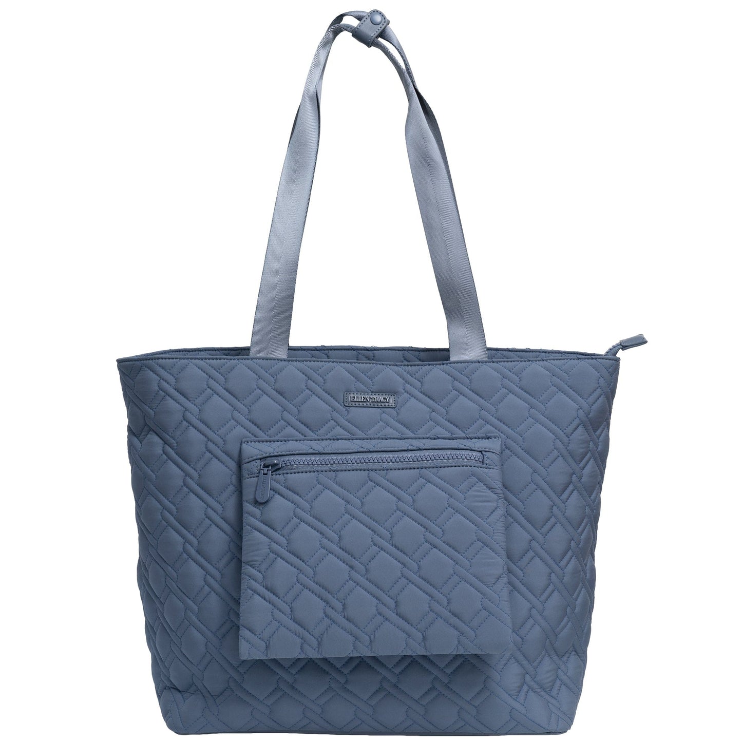 Ellen Tracy 20 Inch Basket Weave Quilted Nylon Large Travel Workbook Tote Bag