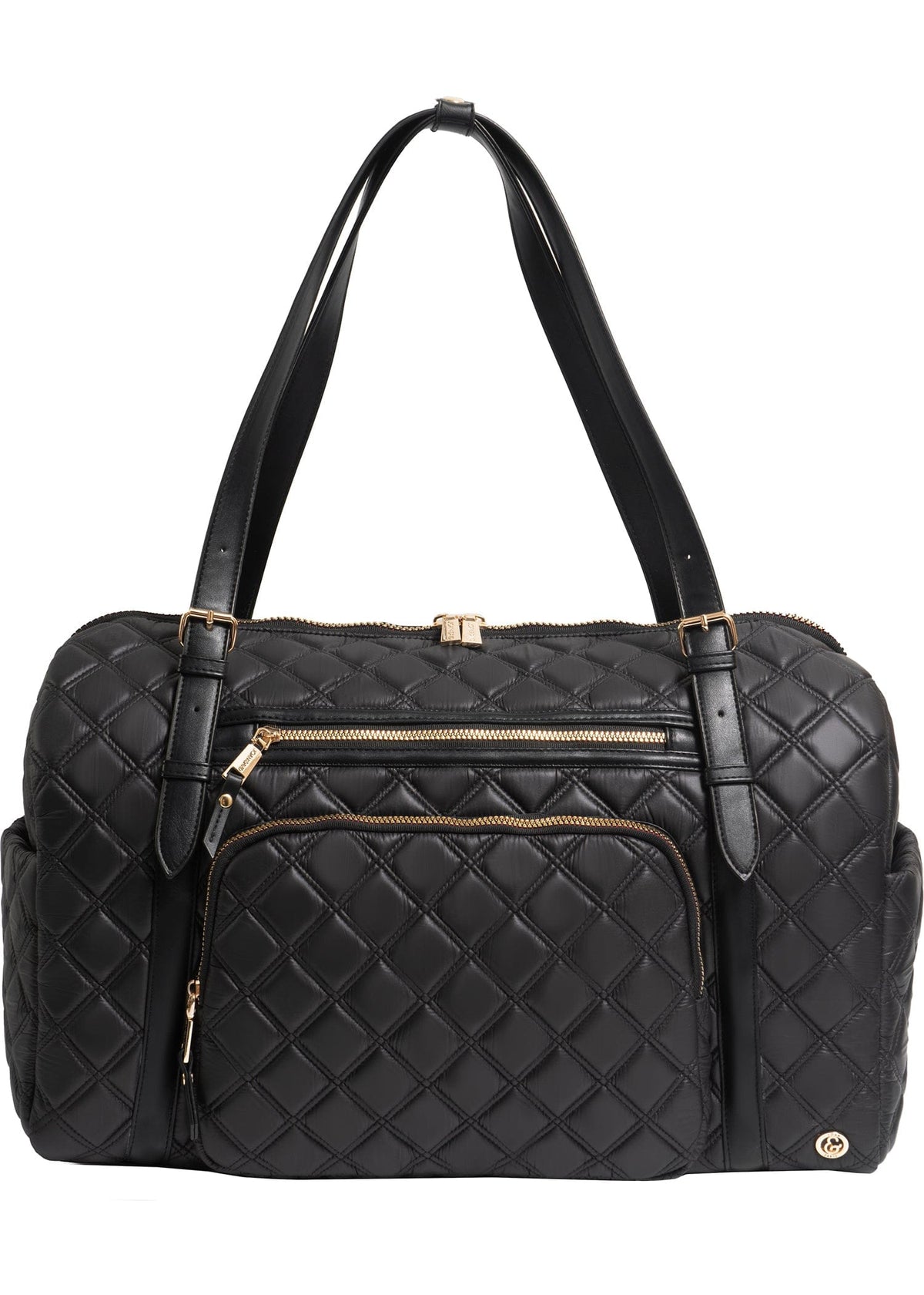 Joan & David The Sloane Diamond Quilted Weekender Duffle Bag