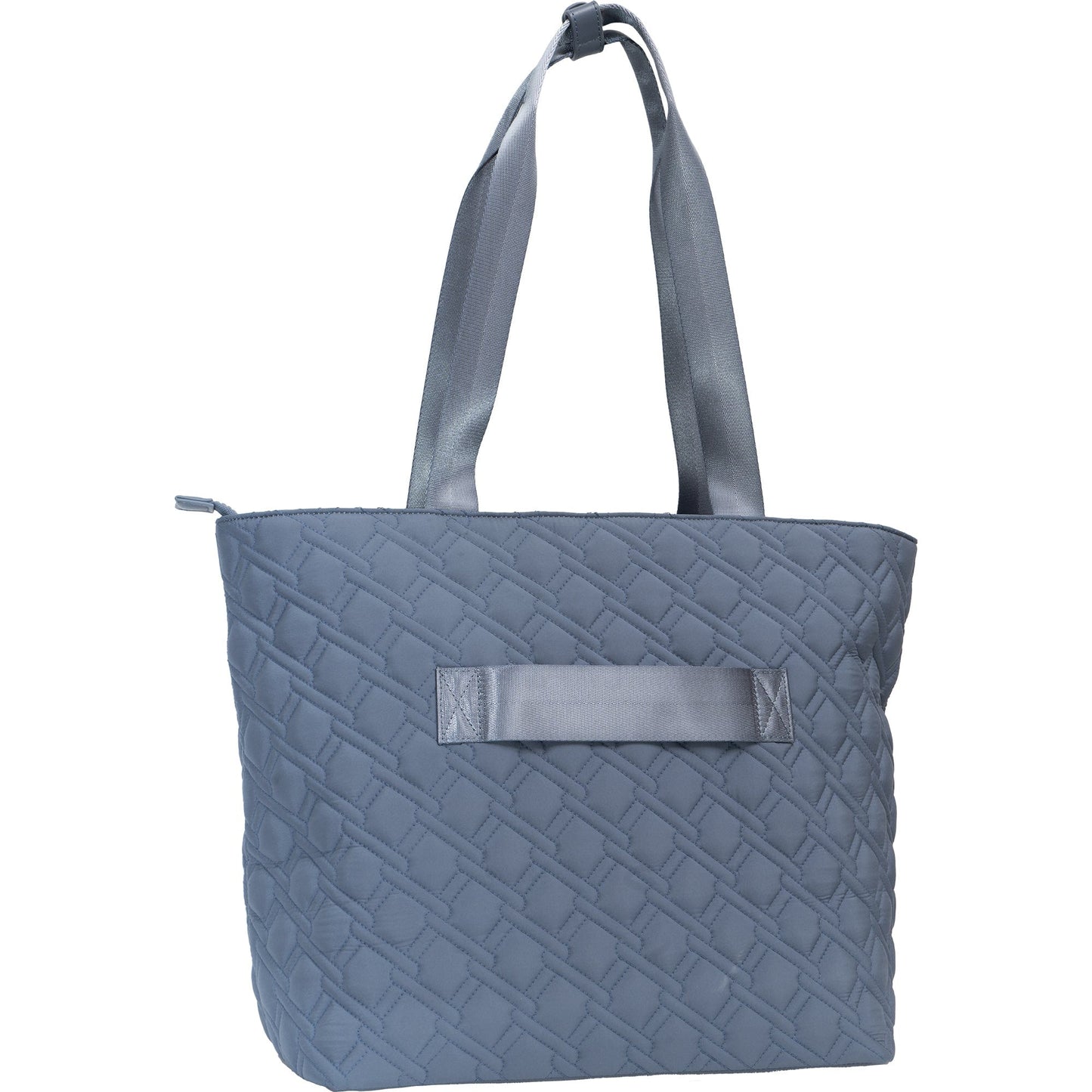 Ellen Tracy 20 Inch Basket Weave Quilted Nylon Large Travel Workbook Tote Bag