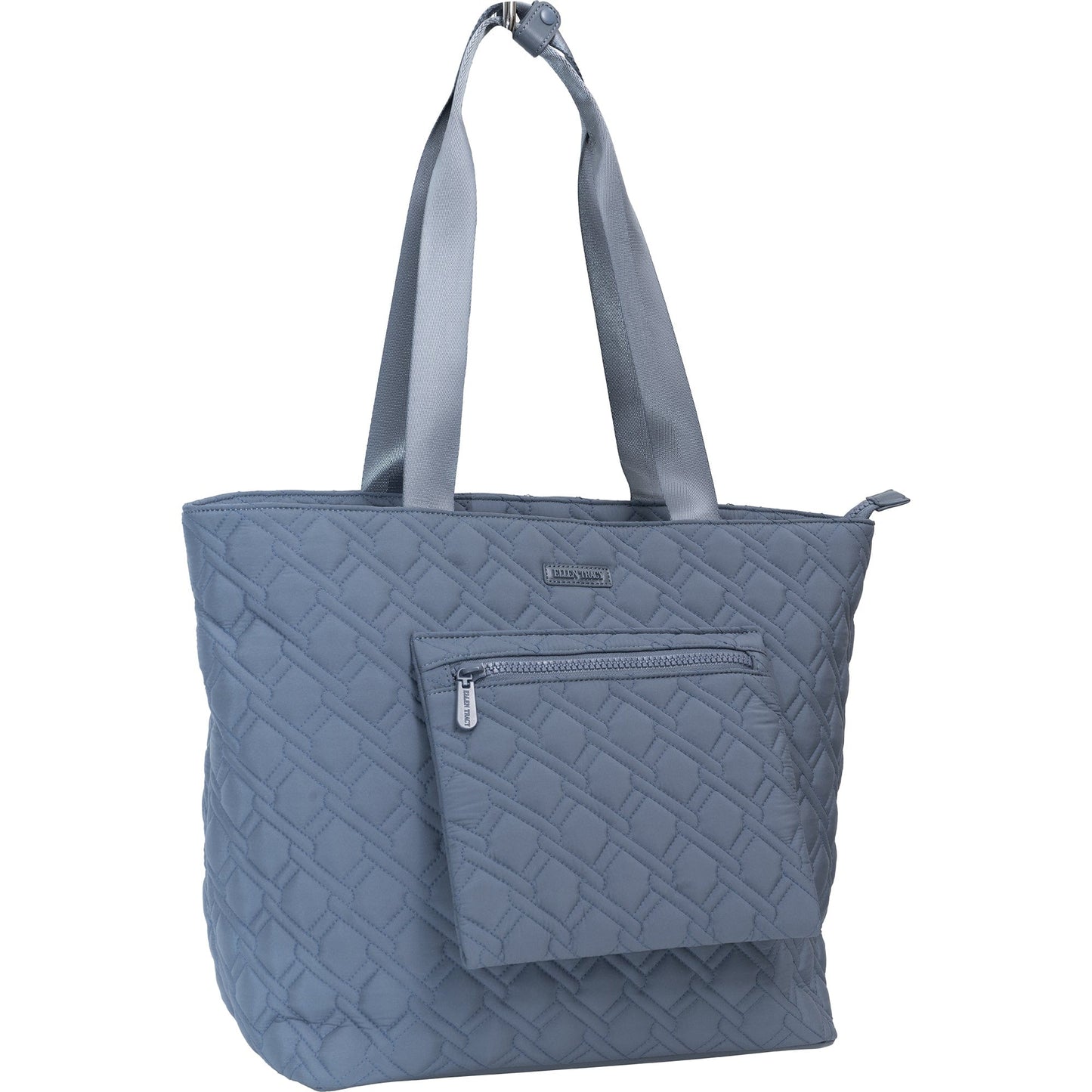 Ellen Tracy 20 Inch Basket Weave Quilted Nylon Large Travel Workbook Tote Bag