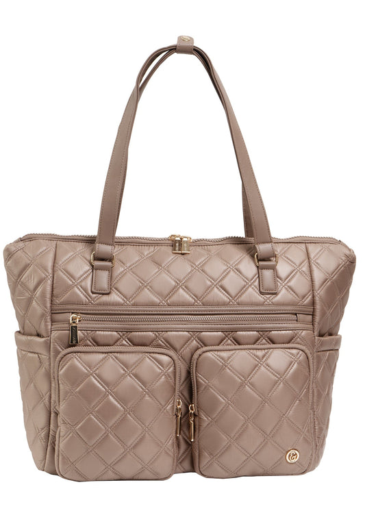 Joan & David The Bailey Diamond Quilted Tote