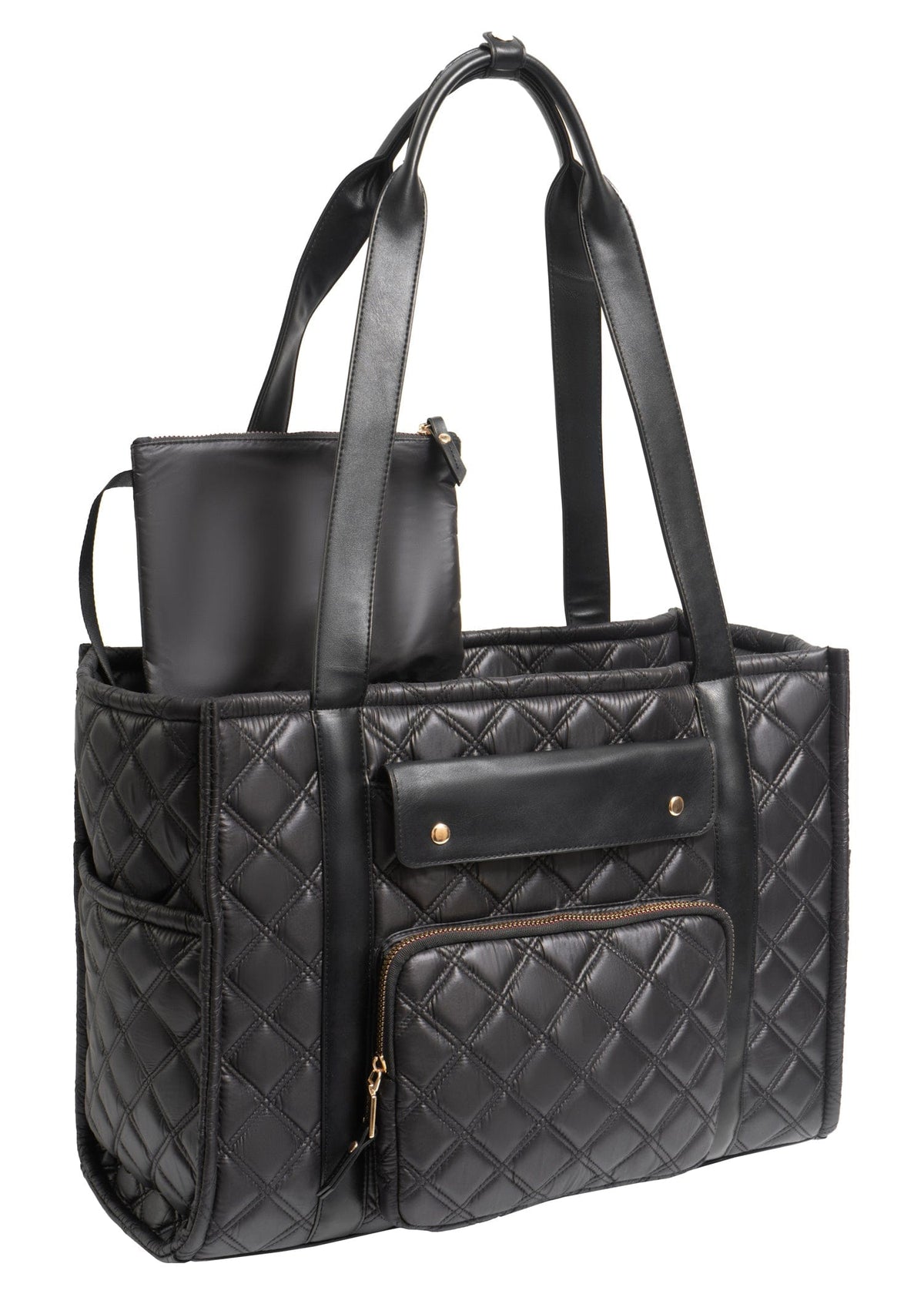Joan & David The Daphne Diamond Quilted Square Tote