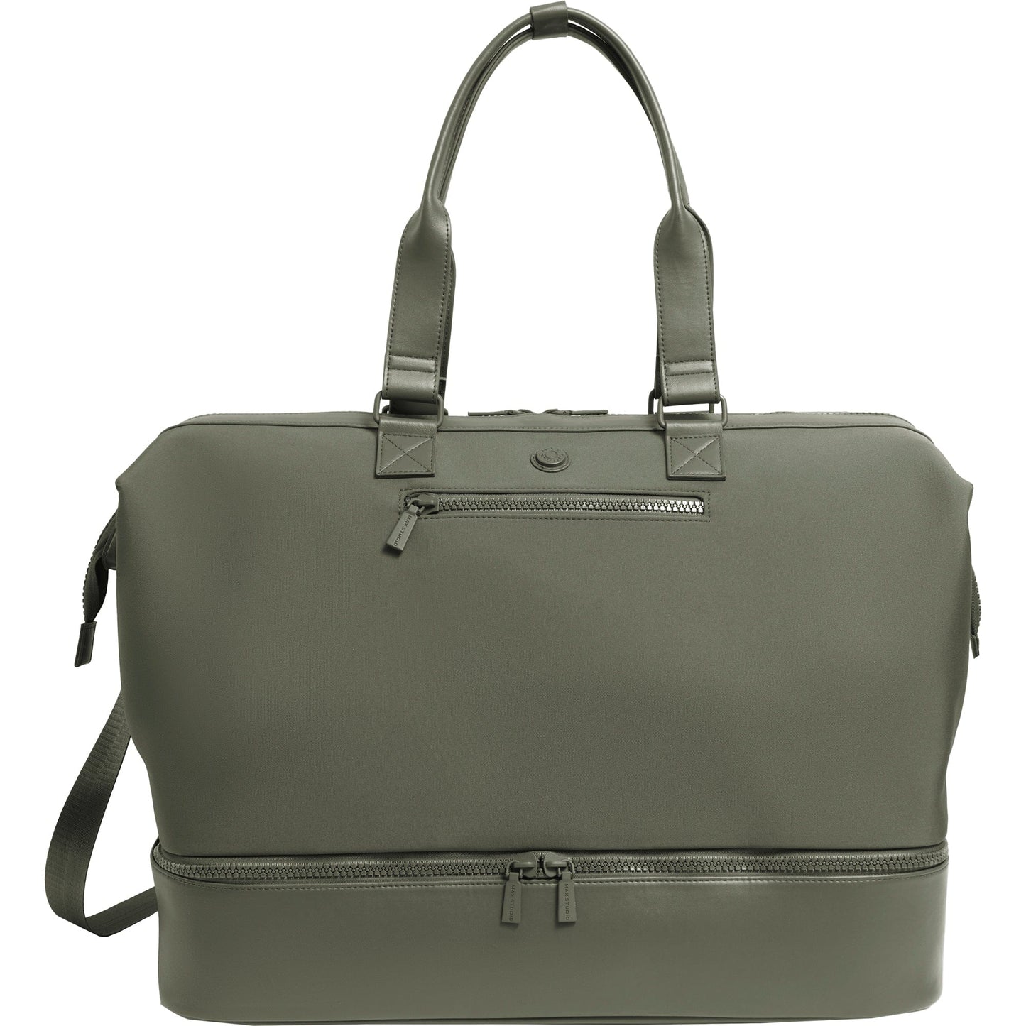 Max Studio Sport Nylon & Faux Leather Drop Bottom Duffel Bag