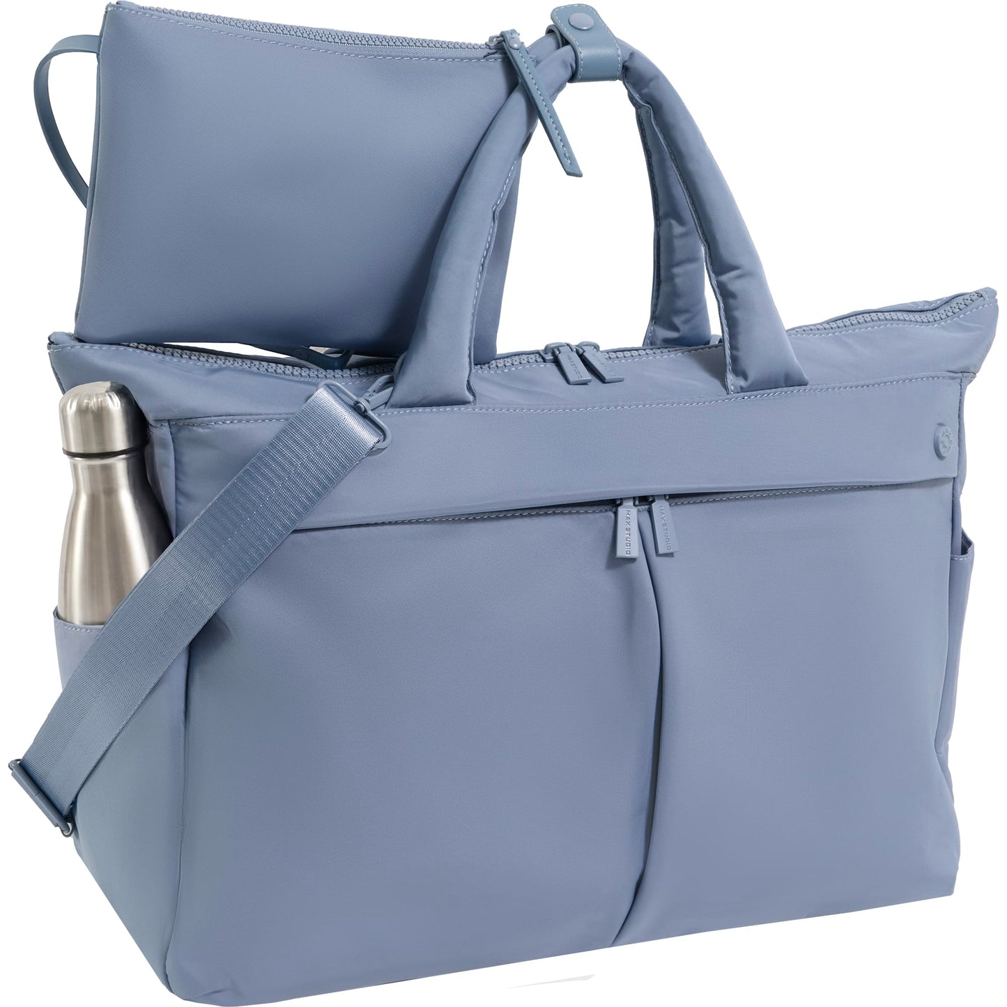 Max Studio The Sylvia 21 Inch Twill Nylon Double Handle Weekender Duffle