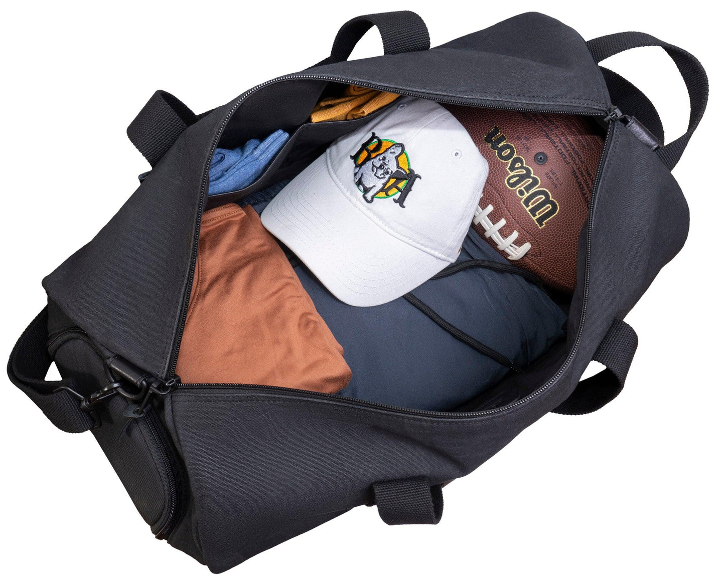 Voyager 20"Waxed Canvas Shoe Pocket Duffel - Navy