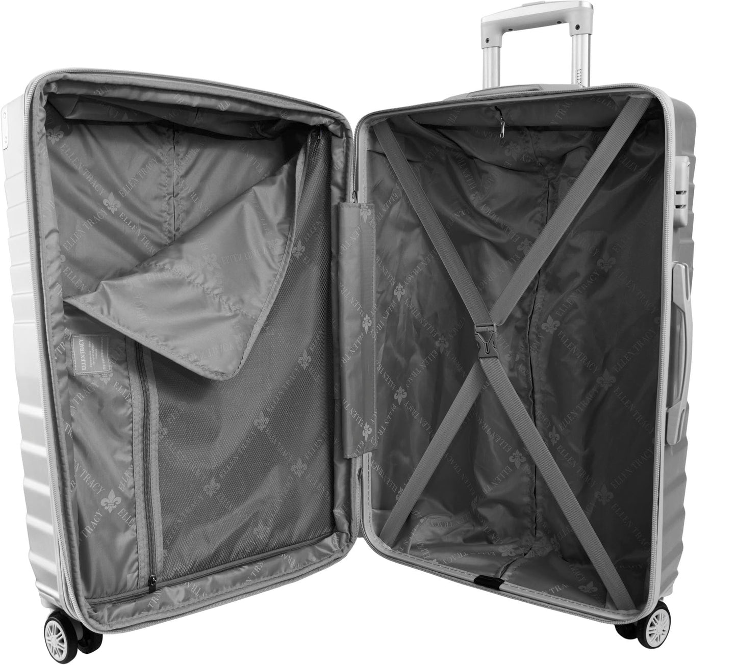 Ellen Tracy "The Legend" 3 PC Hard Sided Luggage Set – 21", 29", 32" Expandable 8-Wheel Spinners