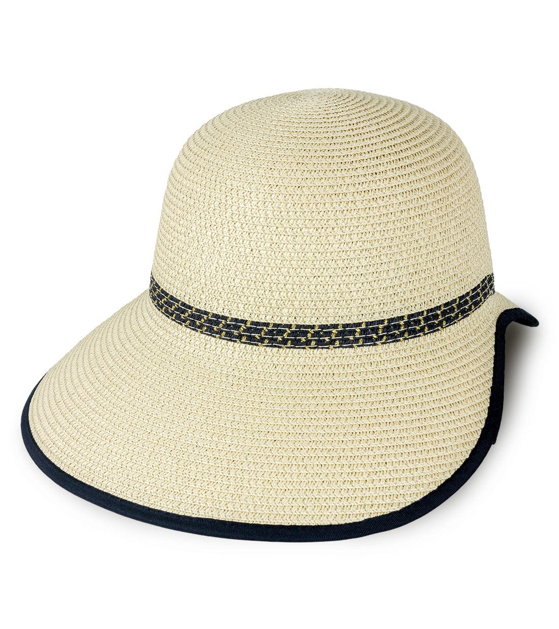 Magid Metallic Crown Band Straw Garden Hat