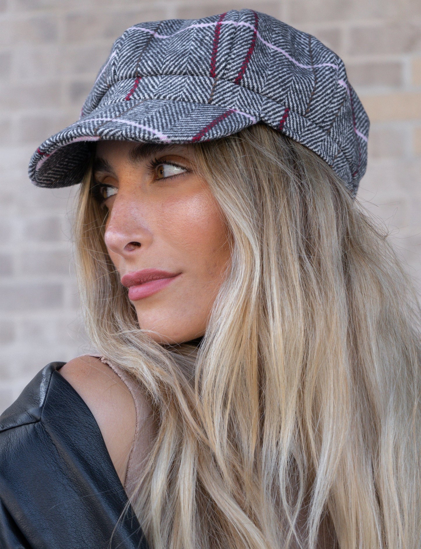 Magid Line Pattern Newsboy Cabby Cap