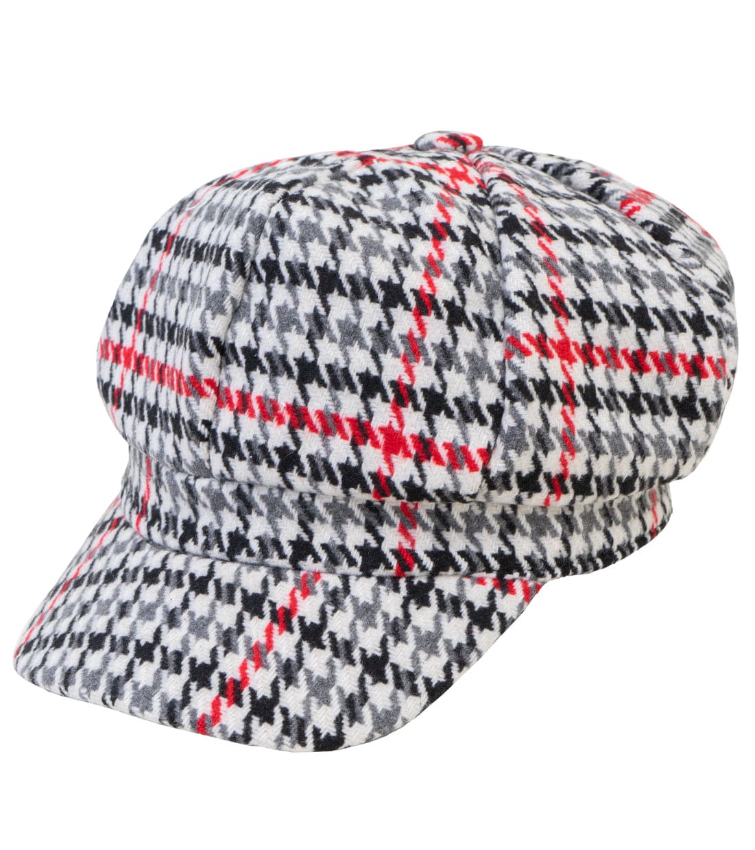 Magid Houndstooth Pattern Newsboy Cabby Cap