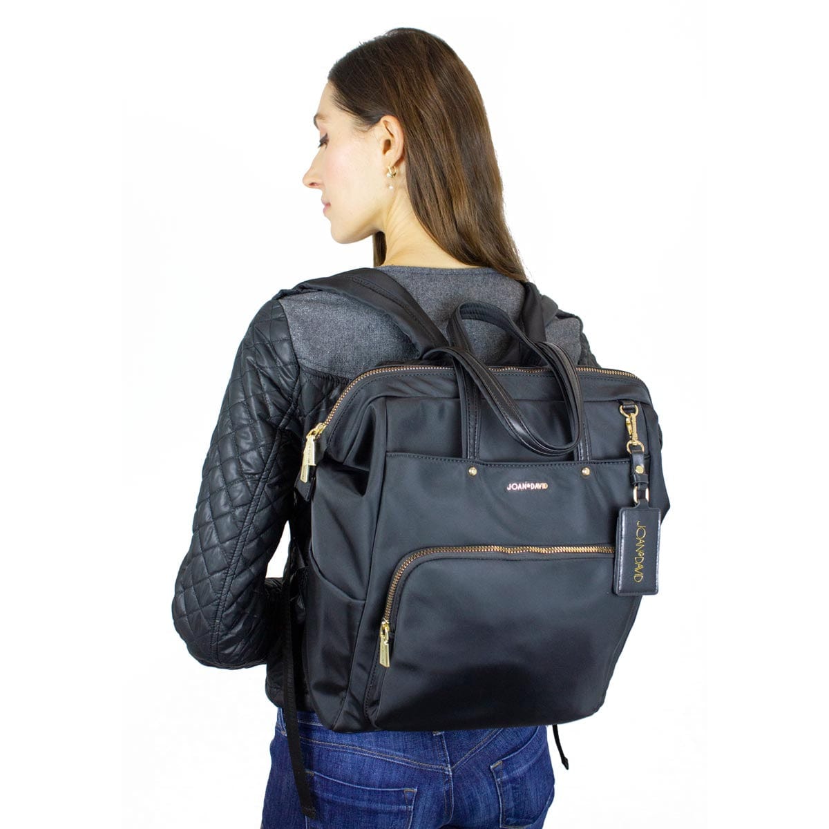 Joan & David Twill Nylon 19 Inch Square Workbook Backpack