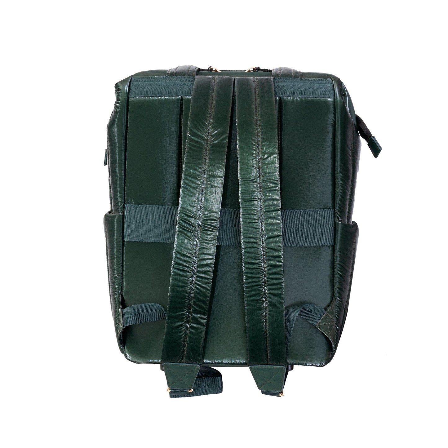 Joan & David Tubular Quilted Metallic Puffer Nylon 18-Inch Workbook Backpack