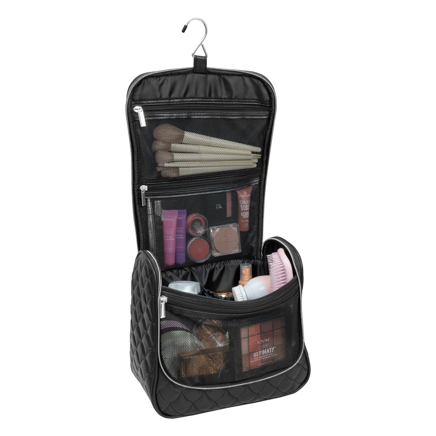 Joan & David The Teardrop Quilted Hanging Makeup Toiletry Cosmetic Bag