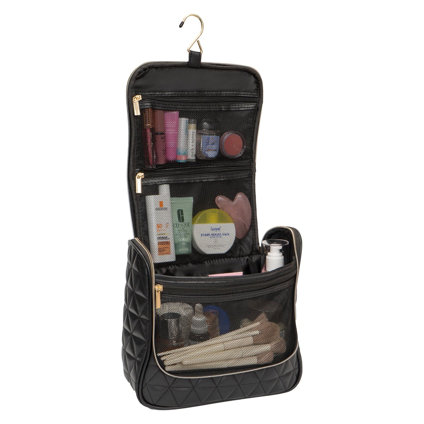 Joan & David The Triangle Quilted Hanging Makeup Toiletry Bag