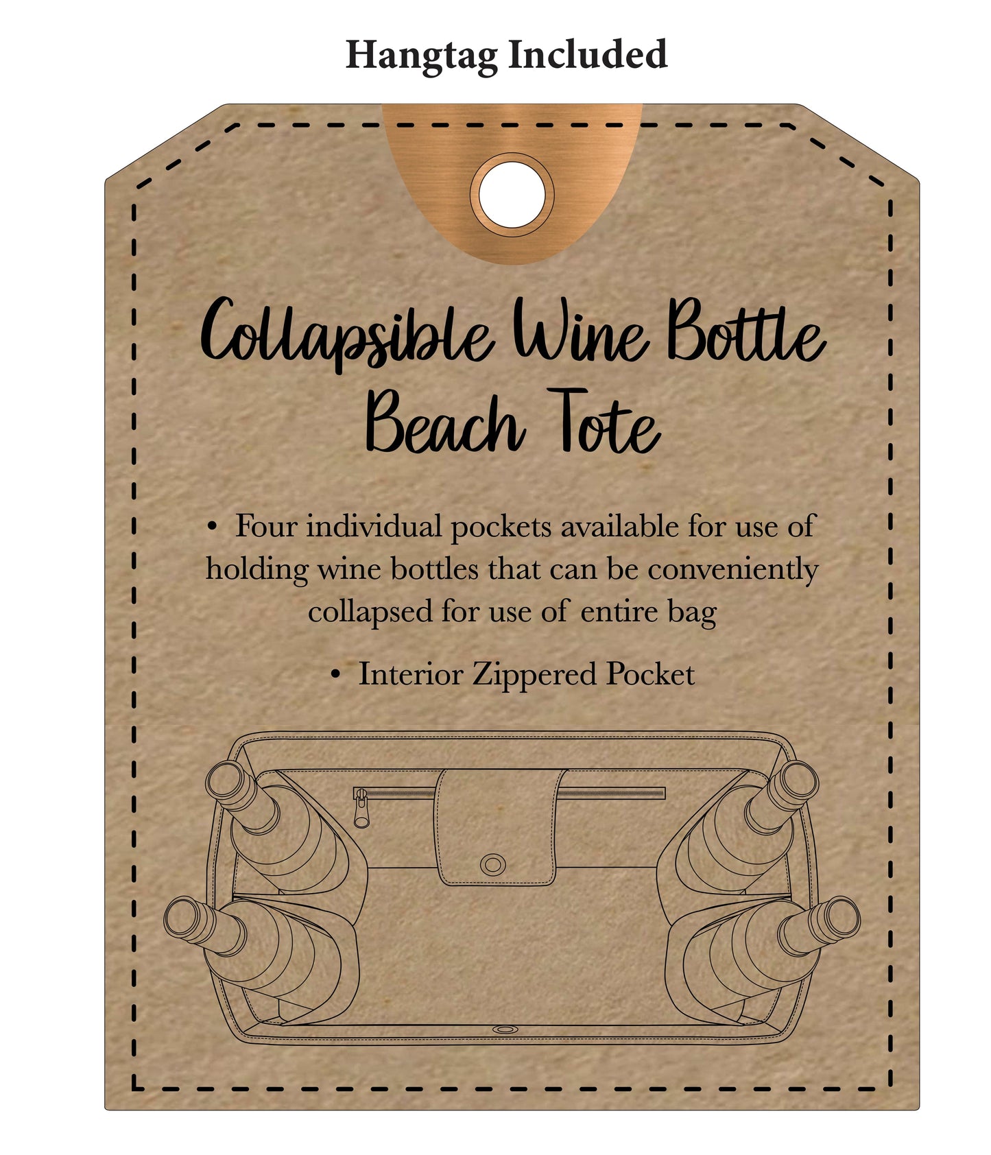 Magid Canvas Wine Tote "WINE A LITTLE LAUGH A LOT"