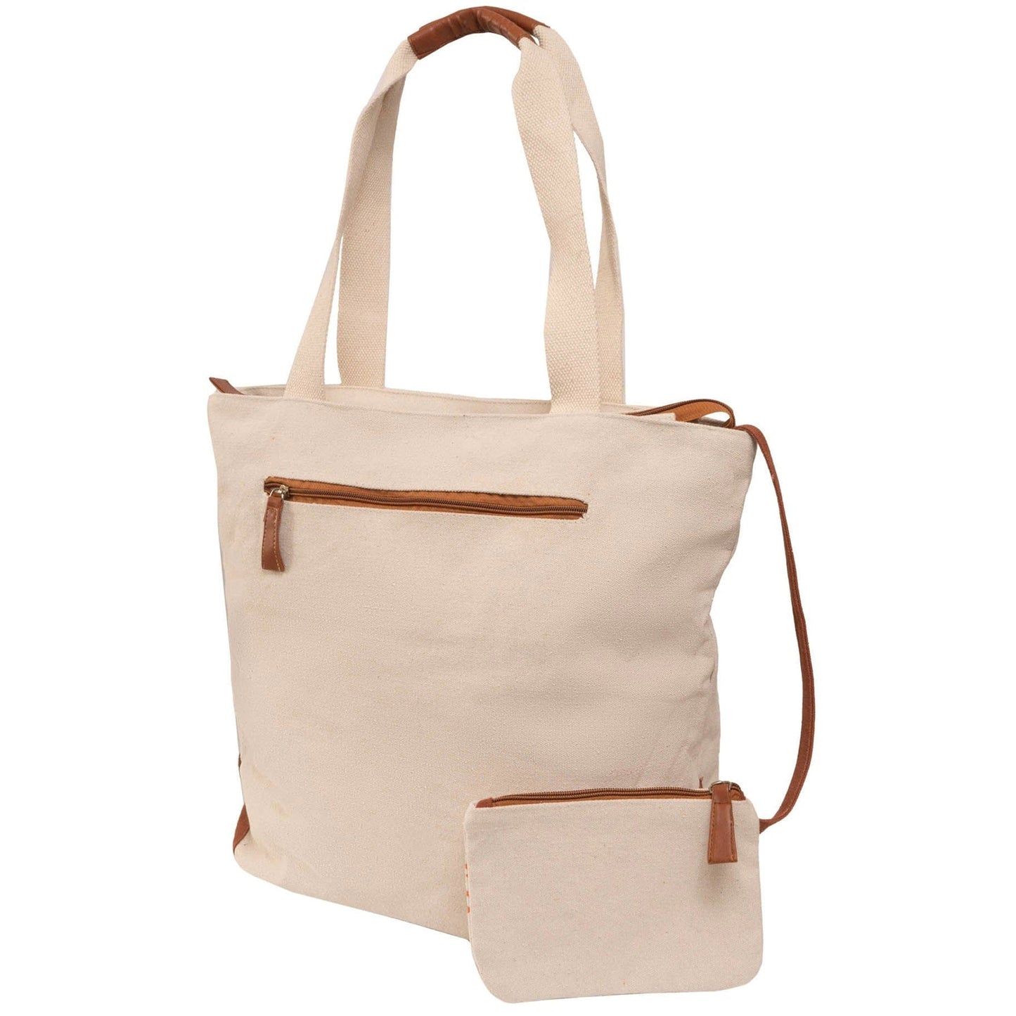 Magid Canvas Sketch Neutral Rainbow Tote With Pouch