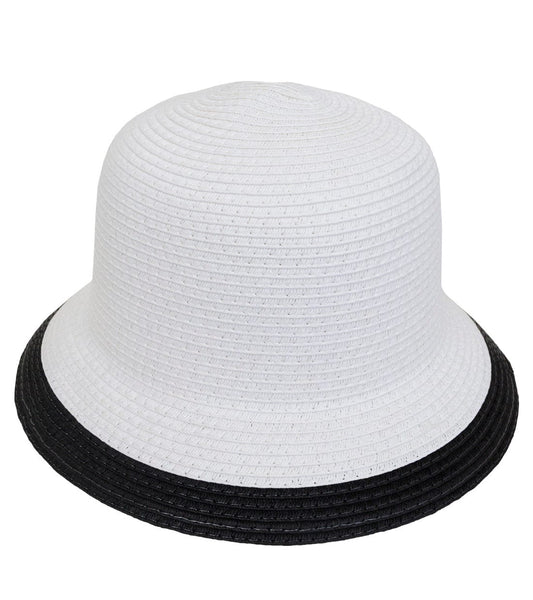 Magid Straw Color Block Bucket Sun Hat