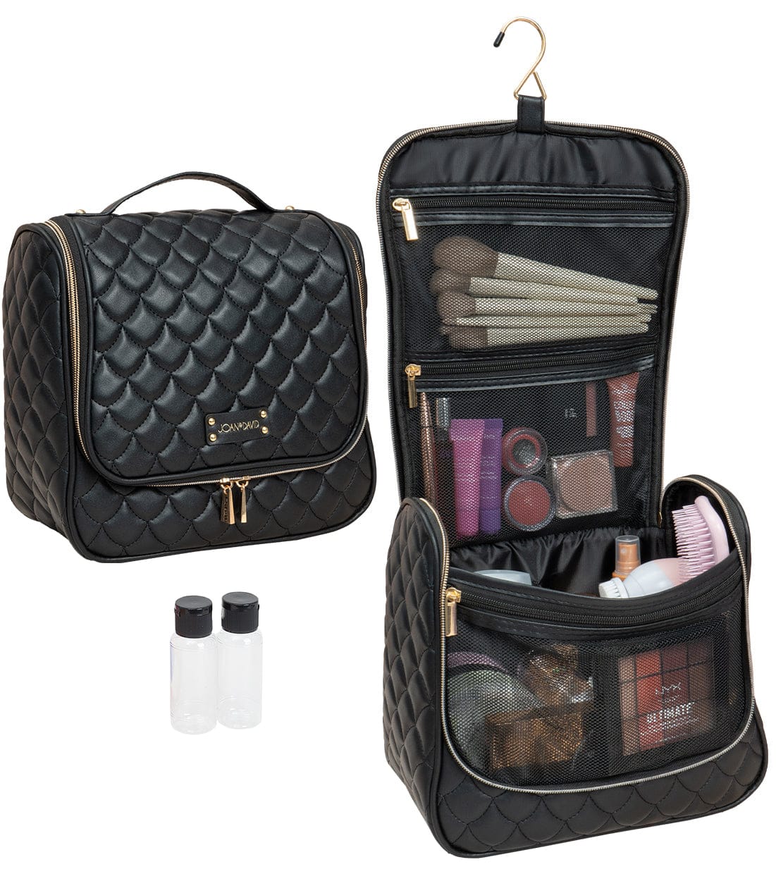 Joan & David The Teardrop Quilted Hanging Makeup Toiletry Cosmetic Bag