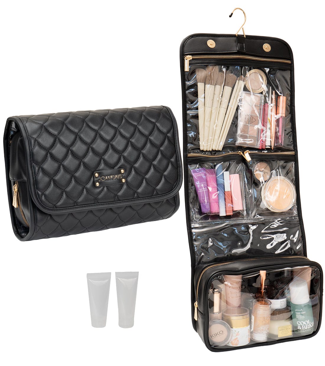 Joan & David The Teardrop Quilted Roll Hanging Makeup Toiletry Bag
