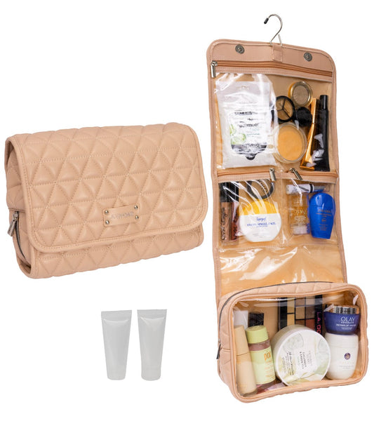 Joan & David The Triangle Quilted Roll Hanging Makeup Toiletry Bag