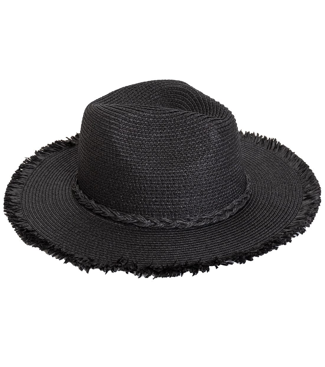 Max Studio Fringe Brim Straw Panama Hat
