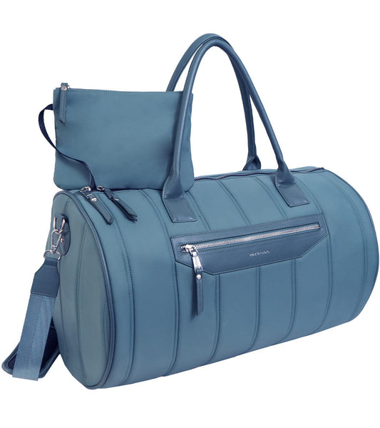 Max Studio 20 Inch Tubular Quilted Nylon Roll Duffle