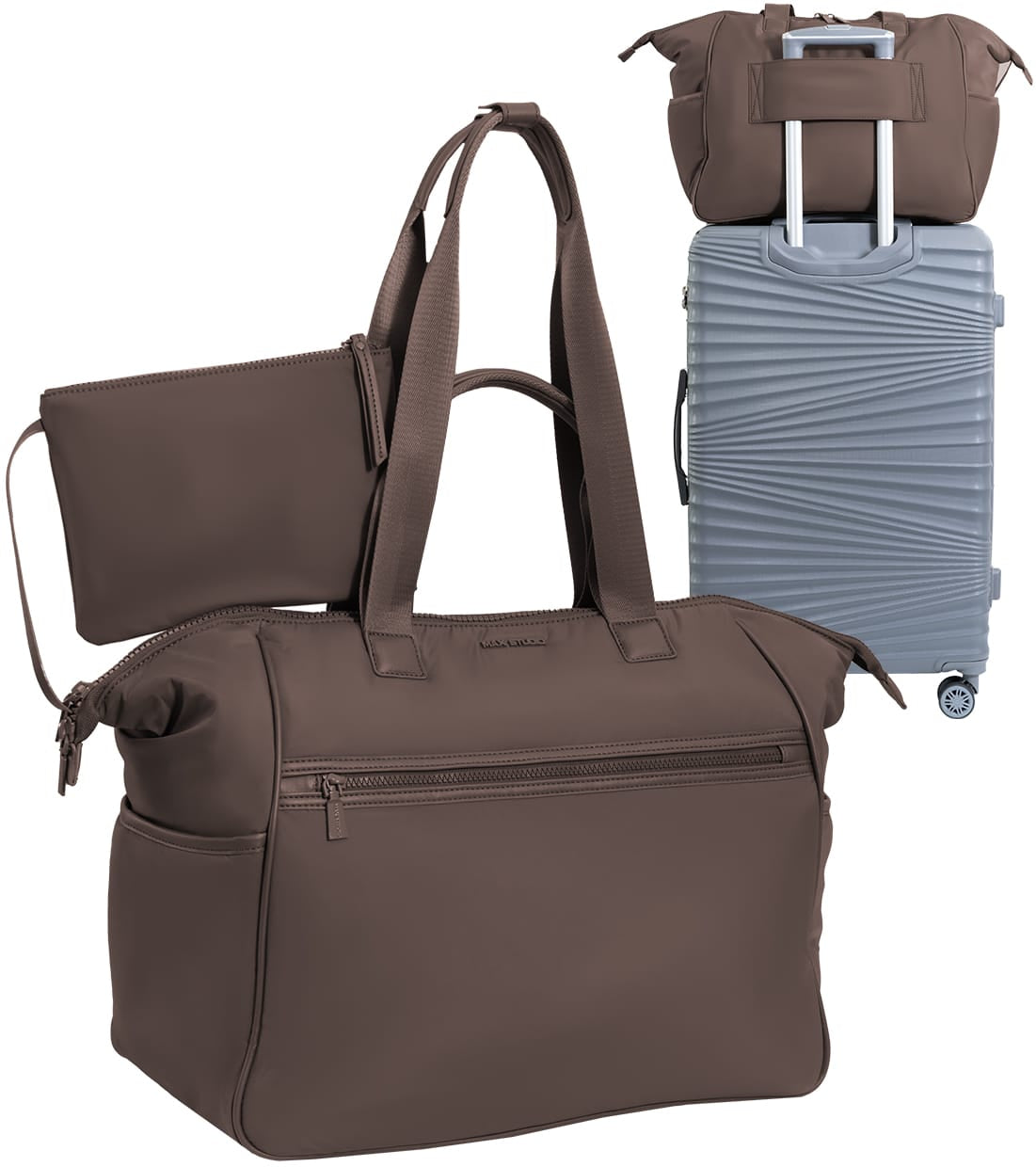 Max Studio 20 Inch Smooth Puffer Nylon Weekender Duffle