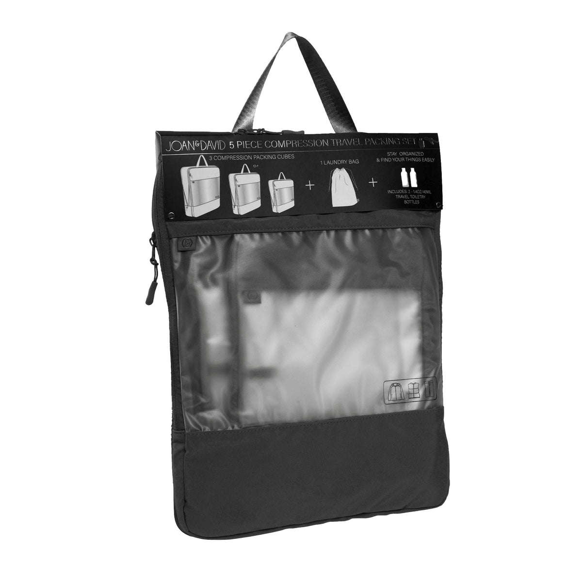 Joan & David 5 Piece Sport Nylon Compression Packing Cube Set