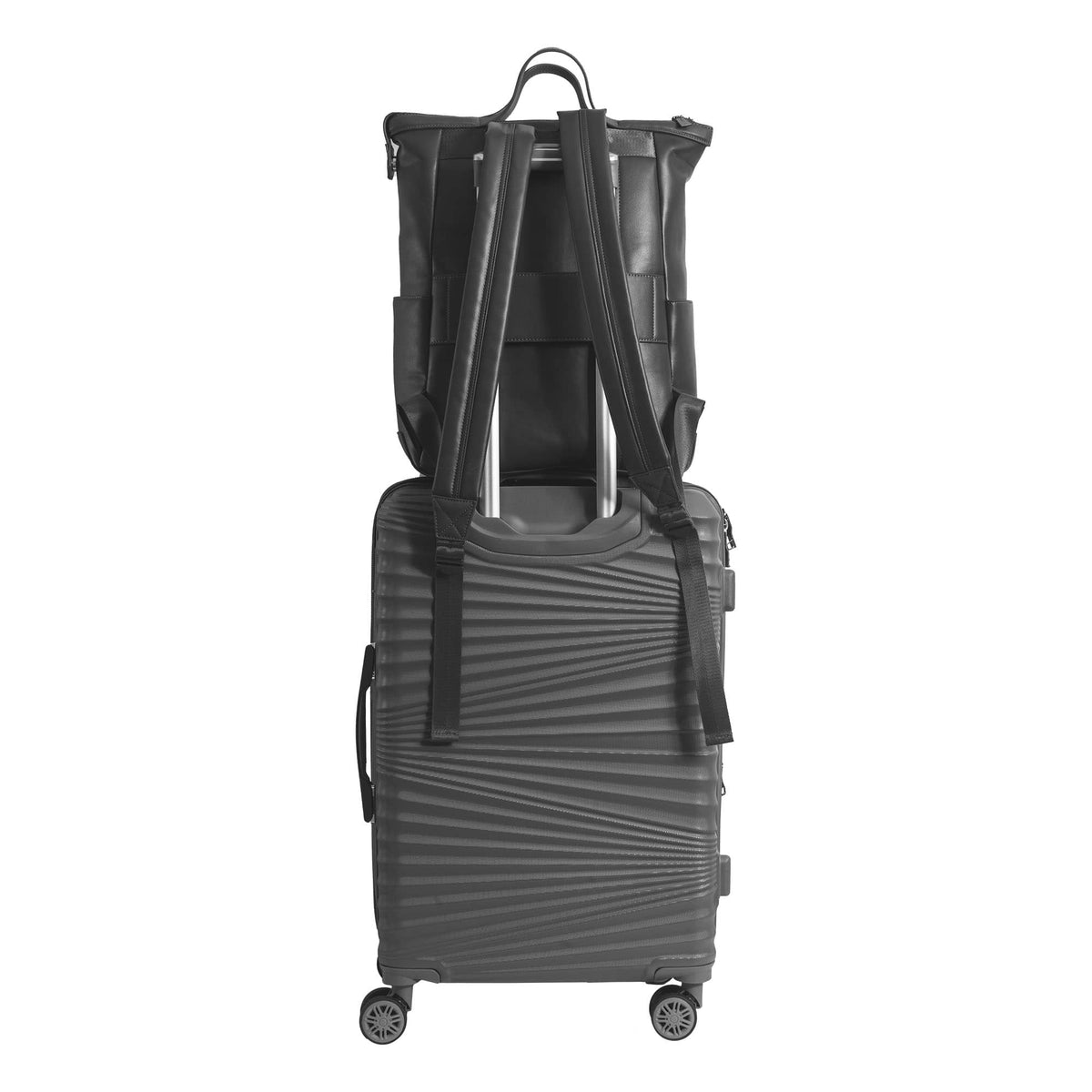 Max Studio The Rosalie 18 Inch Smooth Faux Vachetta PU Workbook Backpack