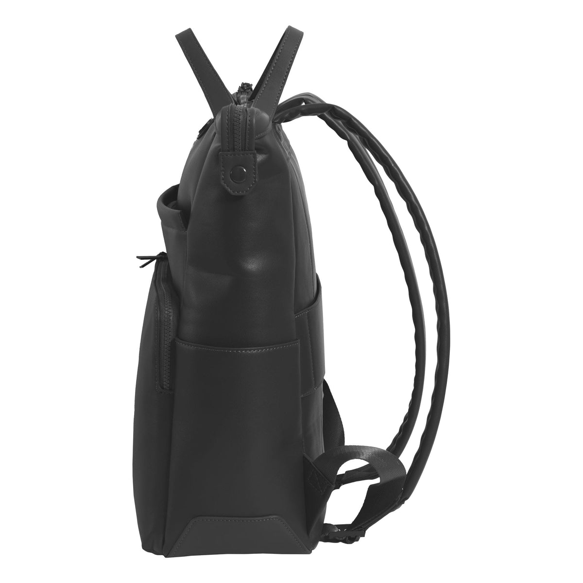 Max Studio The Rosalie 18 Inch Smooth Faux Vachetta PU Workbook Backpack