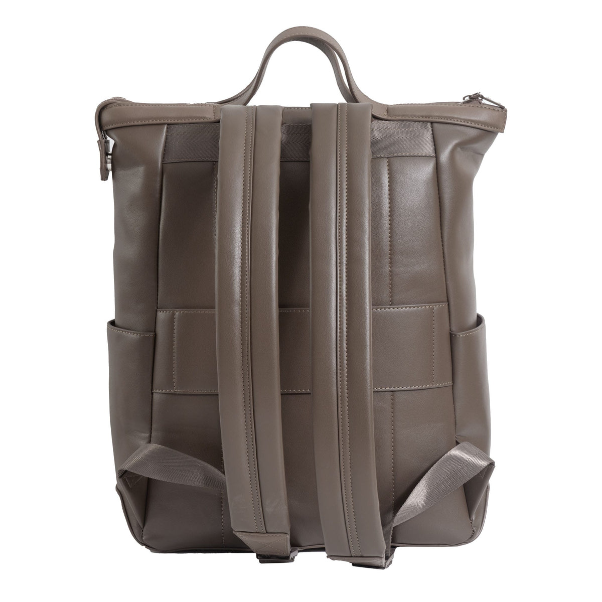 Max Studio The Rosalie 18 Inch Smooth Faux Vachetta PU Workbook Backpack