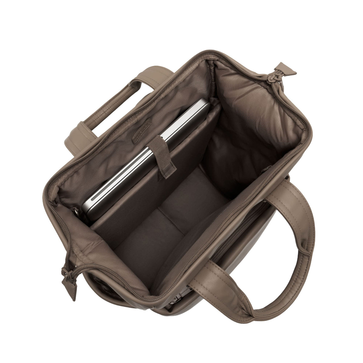 Max Studio 18 Inch Smooth Faux Vachetta PU Workbook Backpack